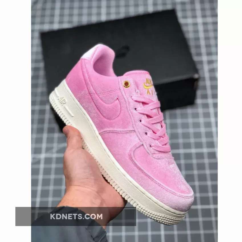 Metallic Pink Air Force 1 - Nike Air Force 1 Low Premium 'Velour' Pink AT4144-600