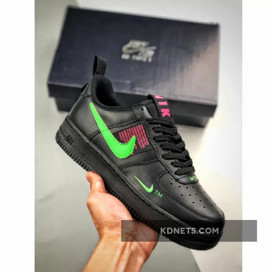 Black And Green Forces Nike Air Force 1 LV8 UL Black/Hyper Pink-Scream Green CQ4611-001