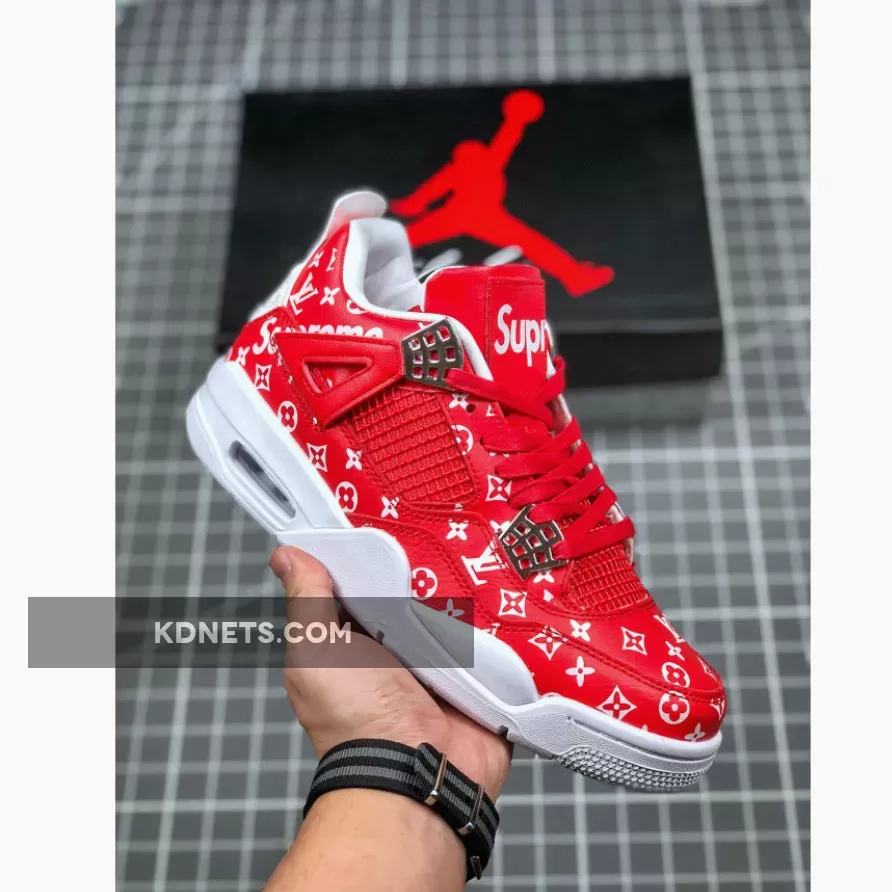 Supreme x Air Jordan 4 Red / air jordan 4 customize
