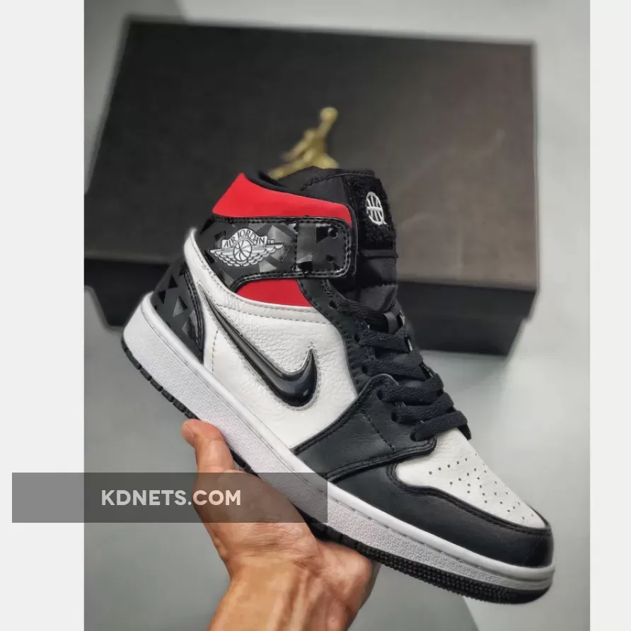 Jordan 1 Mid Quai Air Jordan 1 Mid 'Quai 54' Black/White-Multi-Color