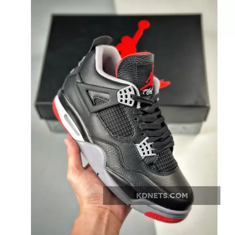 Air Jordan 4 Bred Reimagined Black/Fire Red | reimagined 4