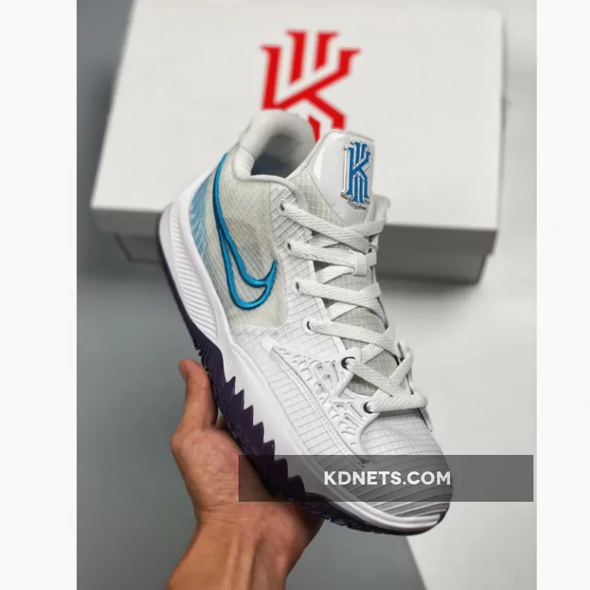 Nike Kyrie Low 4 White/Laser Blue-Dark Raisin / kyrie 4 low tb