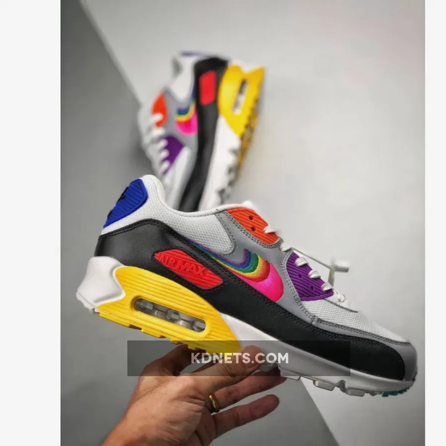Nike Air Max 90 "Be True" White/Multi Color-Black CJ5482-100