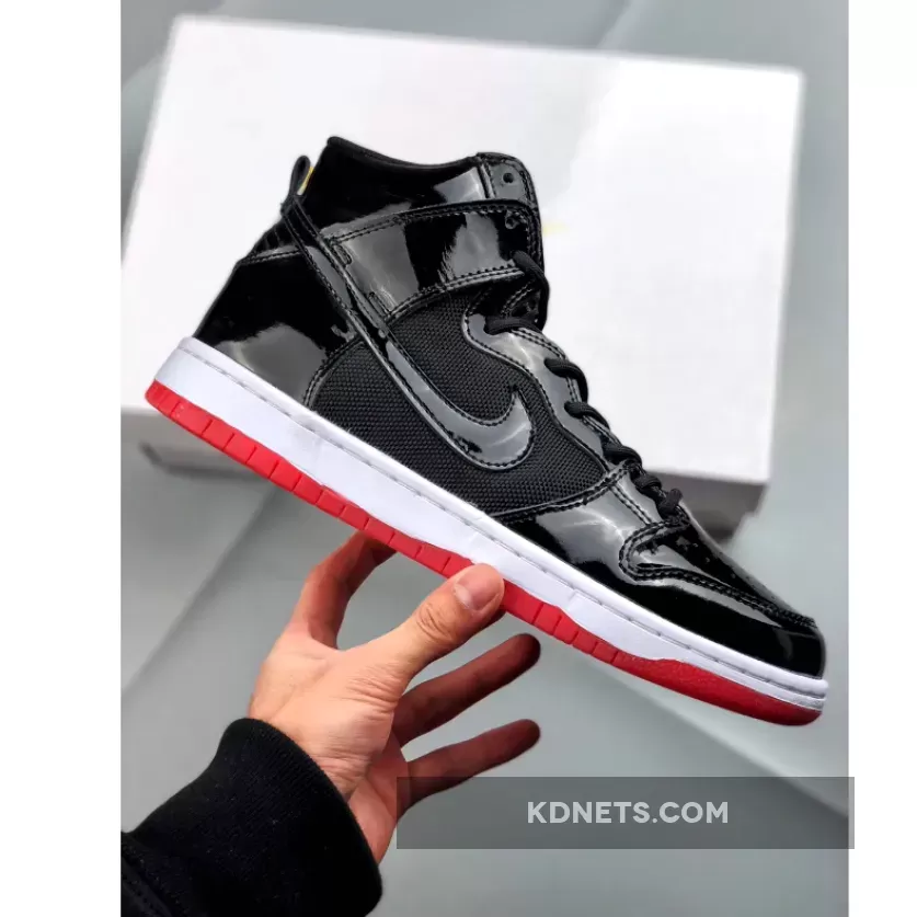 Nike SB Dunk High 'Bred' Black/White-Varsity Red bred dunk