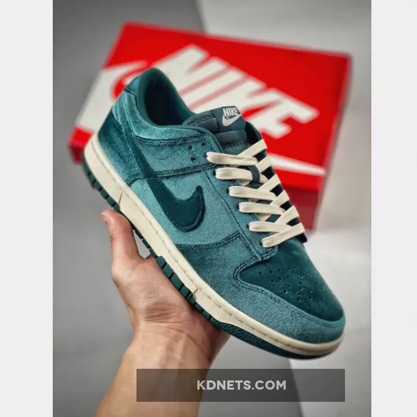 Nike Dunk Low 'Green Velvet' Bright Spruce/Sail-Black #white and green dunk lows