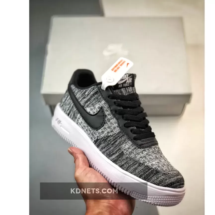 Nike Air Force 1 Flyknit 2.0 'Oreo' Black/Pure Platinum-Black-White | flyknit oreo
