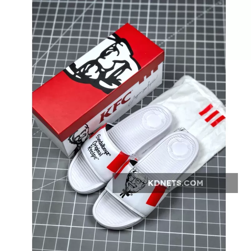 KFC x SANDALBOYZ Court Slides White Red