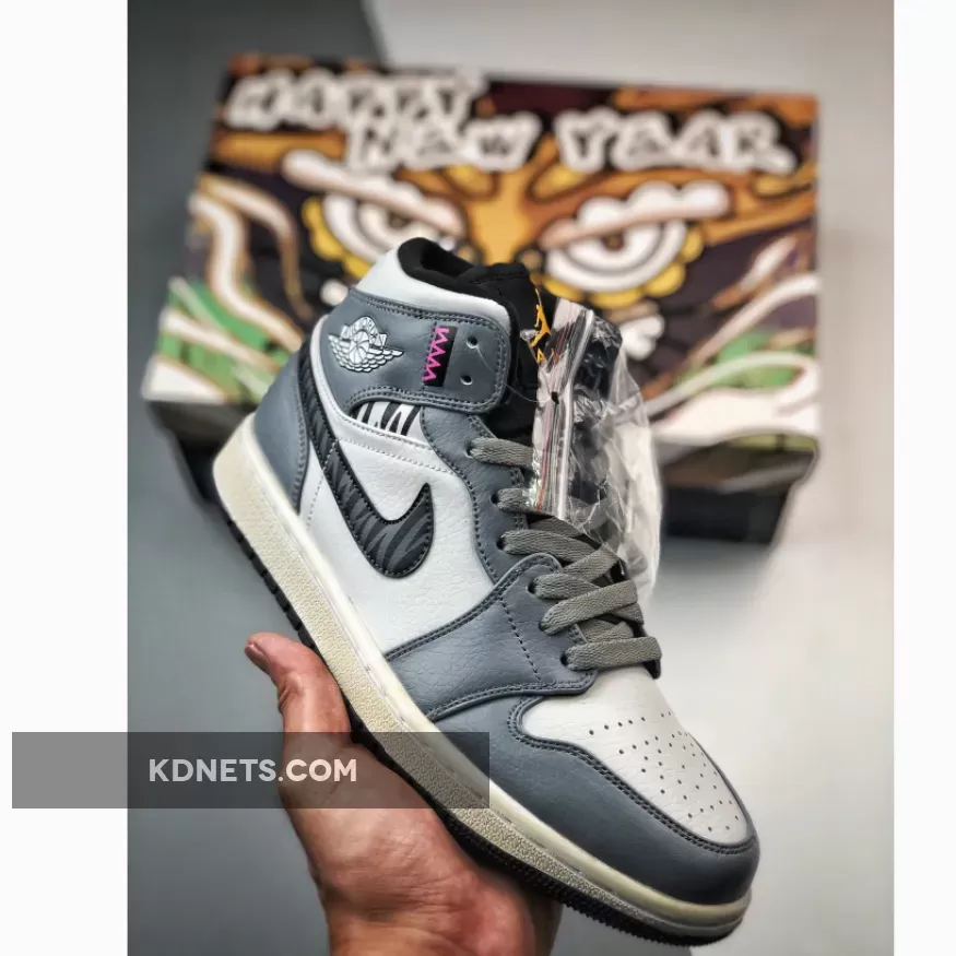 Air Jordan 1 Mid Cool Grey/White-Black 1680503716 Discount