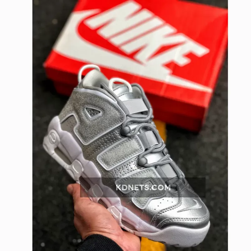 Nike Air More Uptempo "Loud and Clear" Metallic Silver/White 917593-003