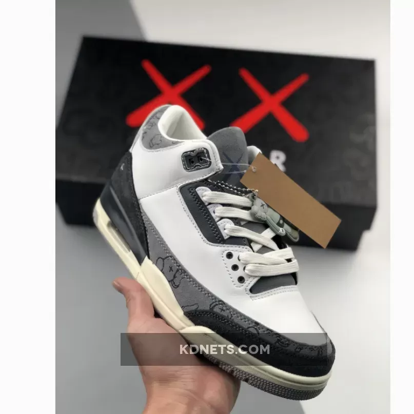 KAWS x Air Jordan 3 White Grey Black #jordan 3 on sale