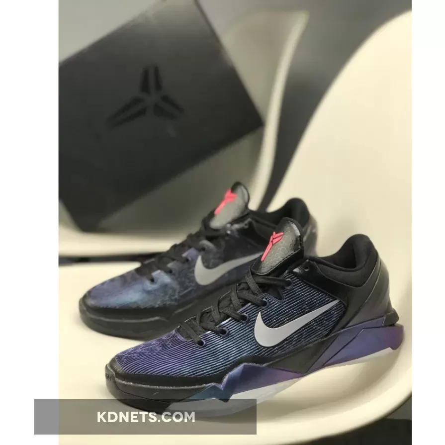 Nike Zoom Kobe 7 'Invisibility Cloak' Black/Court Purple-Turquoise Blue - kobe 7 invisibility cloak