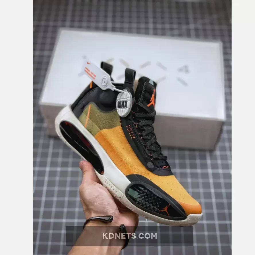 Rise 34 / Air Jordan 34 Amber Rise/Black-Sail-Metallic Silver