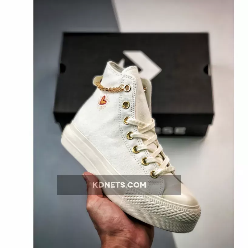 Converse Chuck Taylor All Star Gold Chain High Top Egret gold chain converse
