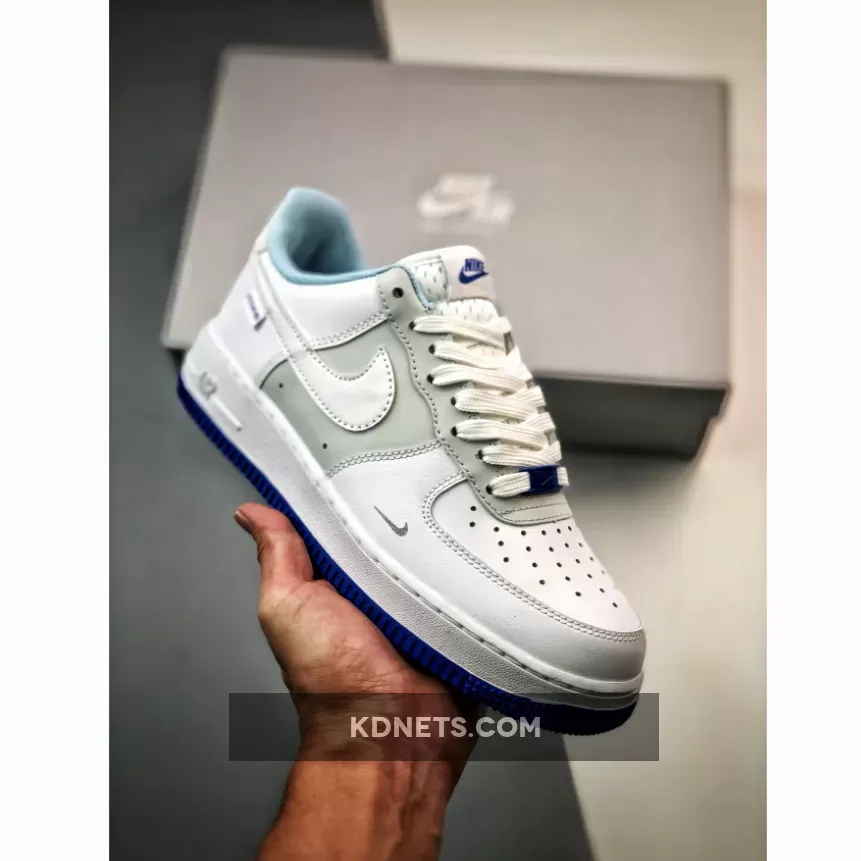Nike Air Force 1 Low 'White/Blue' grey white and blue air force ones