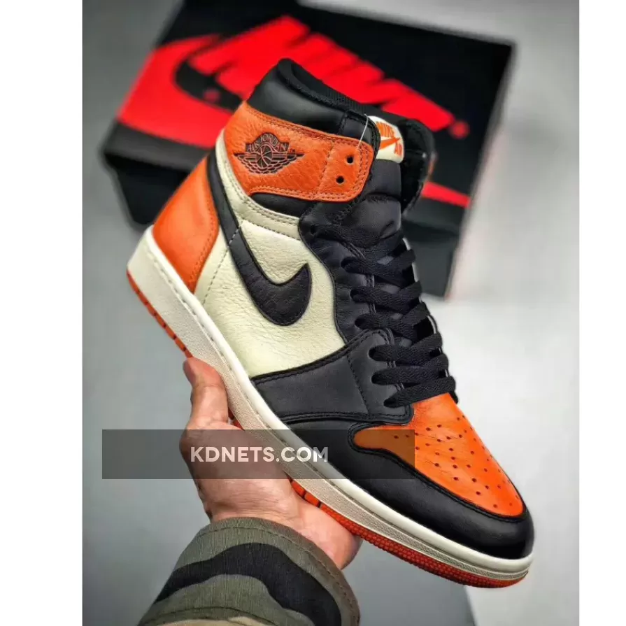 Air Jordan 1 Retro 'Shattered Backboard' Black/Starfish-Sail Mens AJ1 - Jordan 1 Retro High Og Shattered Backboard