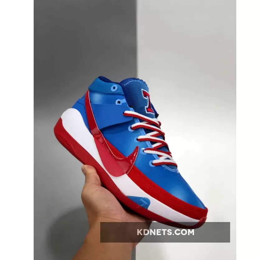 Nike KD 13 'Tie-Dye' University Blue/University Red-White #kd 13 red white and blue