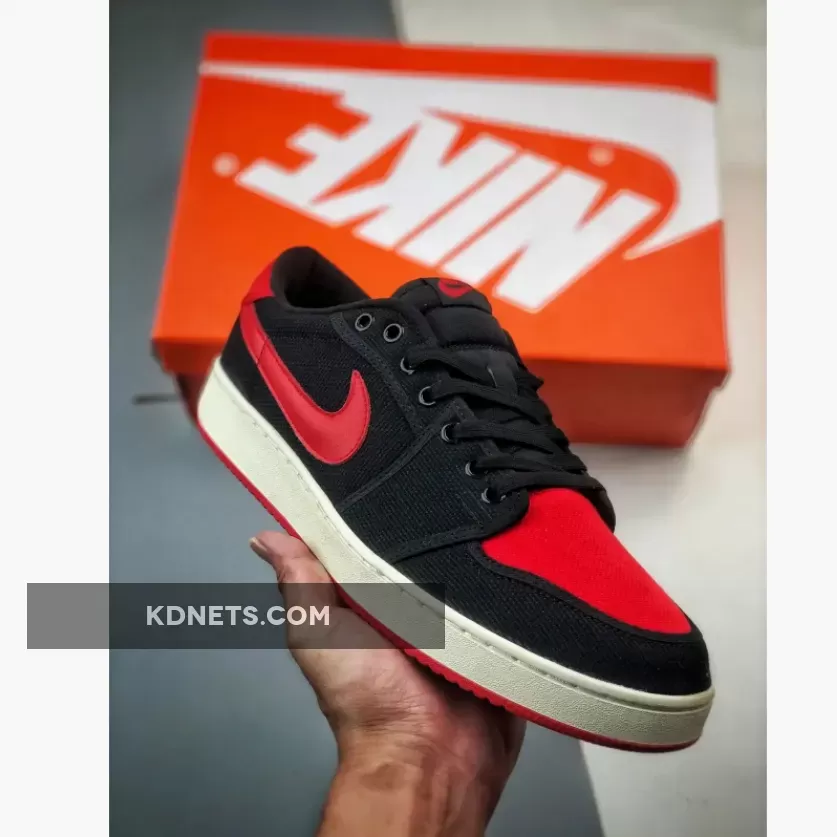 Air Jordan 1 KO Low Bred Black/Varsity Red-White DX4981-006