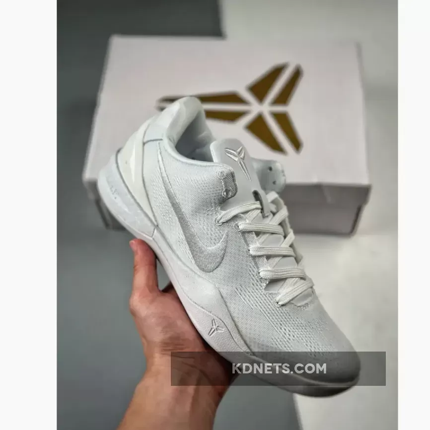 Nike Kobe 8 Protro Halo Triple White FJ9364-100 For Sale