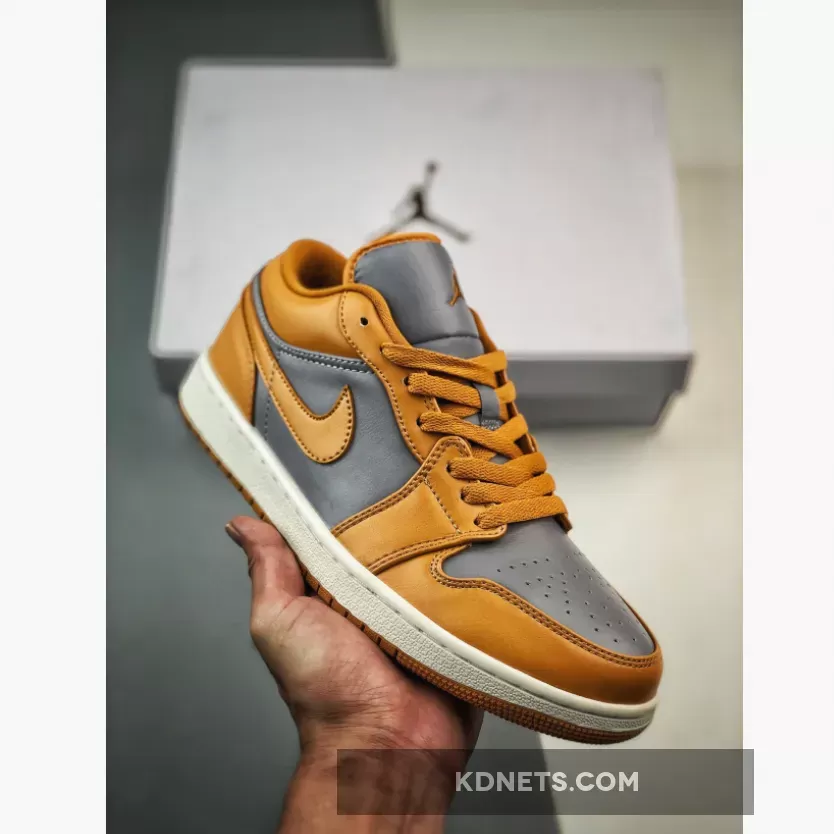 Air Jordan 1 Low Grey Curry DC0774-020 air jordan 1 low curry