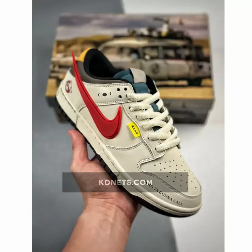 Online Ghostbusters X Nike Dunk Low Sail Red Black SN-850576191