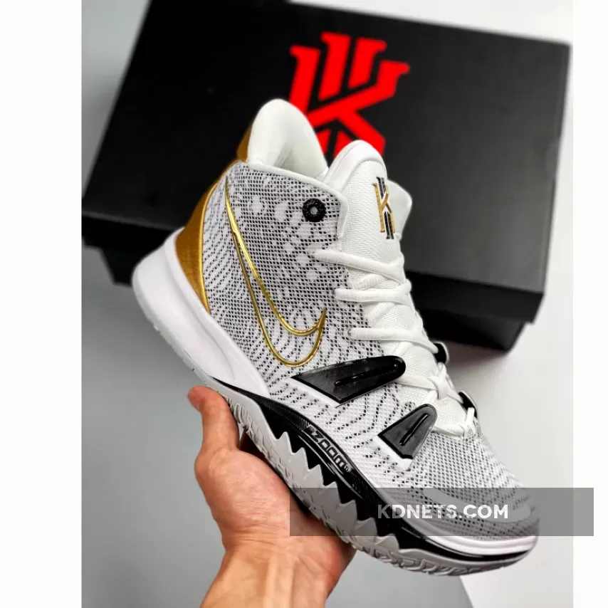Nike Kyrie 7 'NBA Finals' White/Gold-Black CQ9326-101 / kyrie 7 metallic gold