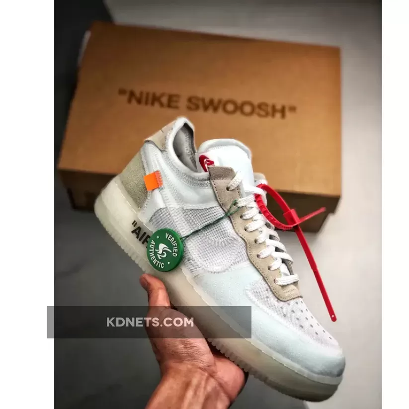 Af1off White, Off-White x Nike Air Force 1 Low The Ten White AO4606-100