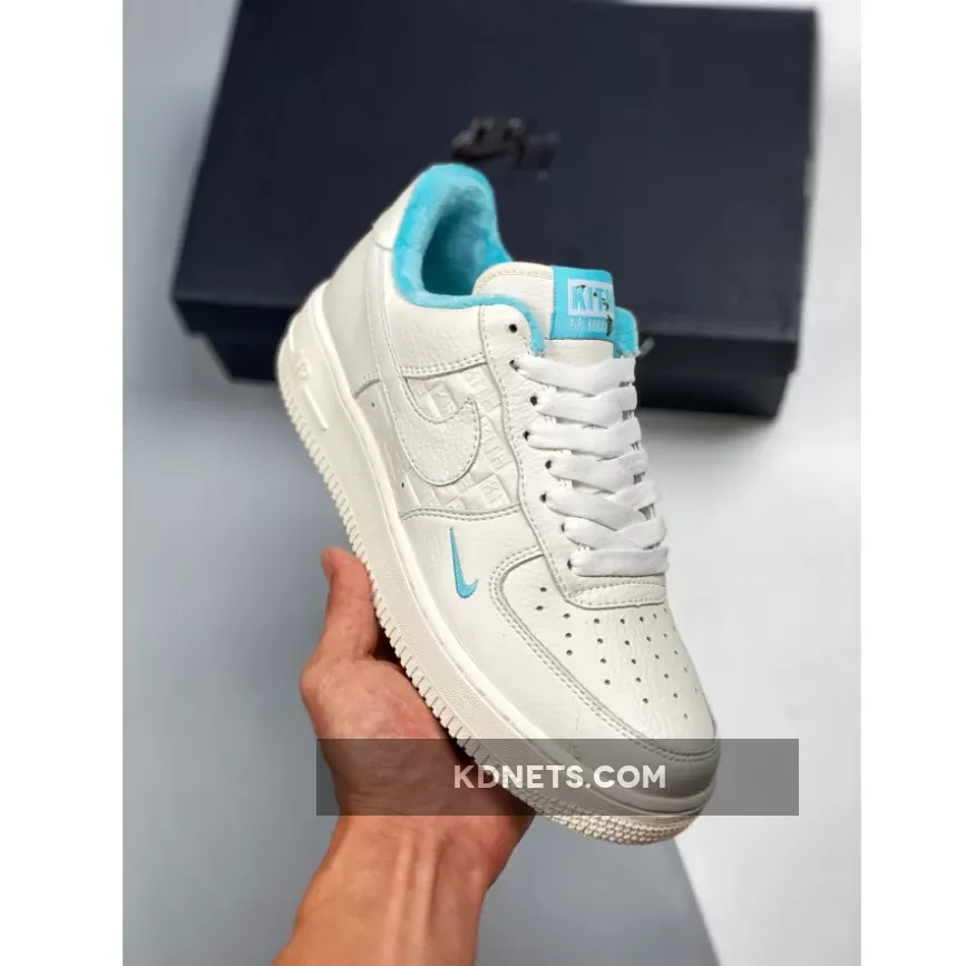 Kith x Nike Air Force 1 Low 'Hawaii' White/Blue Lagoon-Aloe Verde - Kith Air Force DC9555-100
