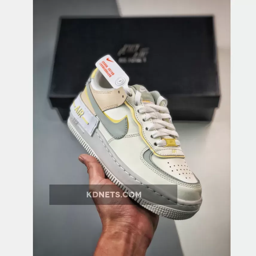Nike Air Force 1 Low Shadow Sail Silver Citron #Air Force Pearl White DR7883-101