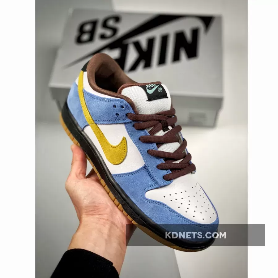 Nike SB Dunk Low 'Homer' White/Medium Yellow-University Blue #yellow white nike