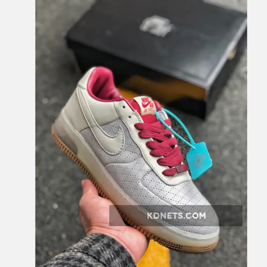 Nike Air Force 1 Low 'Supreme Max Air' Neutral Grey/Team Red-White | air force 1 neutrals