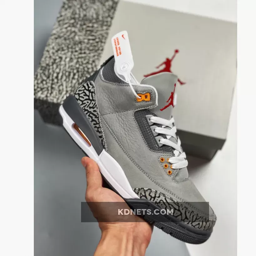 Jordan 4 Cool Grey Discount Air Jordan 3 Retro Cool Grey White/Military Blue-Fire Red-Tech Grey AJ3 CT8532-012
