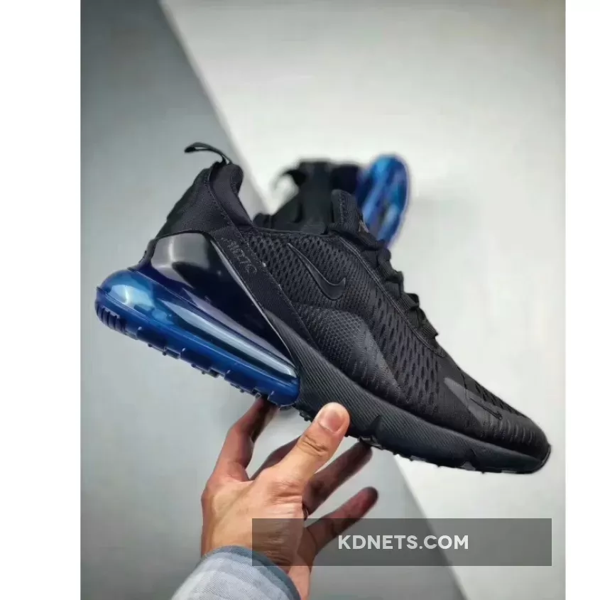 Nike Air Max 270 Black/Photo Blue / black and blue 270 air max