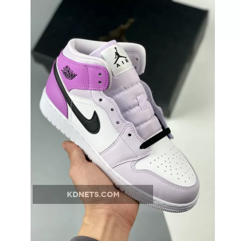 Air Jordan 1 Mid GS Pink Lavender, Barely Grape DQ8423-501