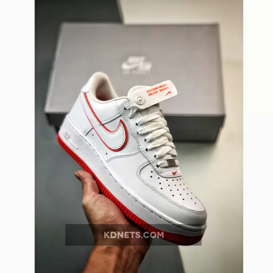 Nike Air Force 1 Low White/White-Picante Red / picante red air force 1