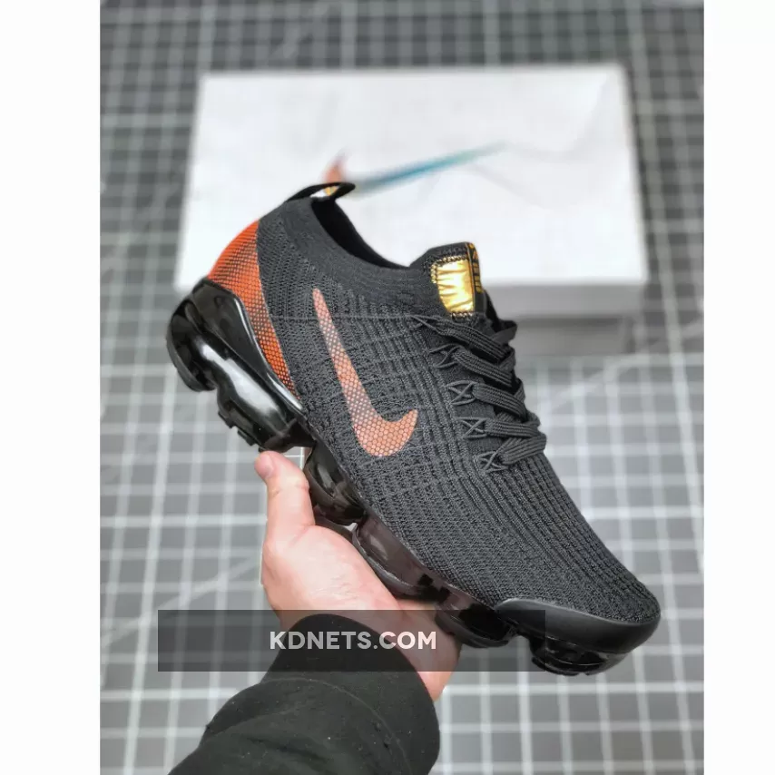 Nike Air VaporMax Flyknit 3 Black/Dark Smoke Grey/Total Orange