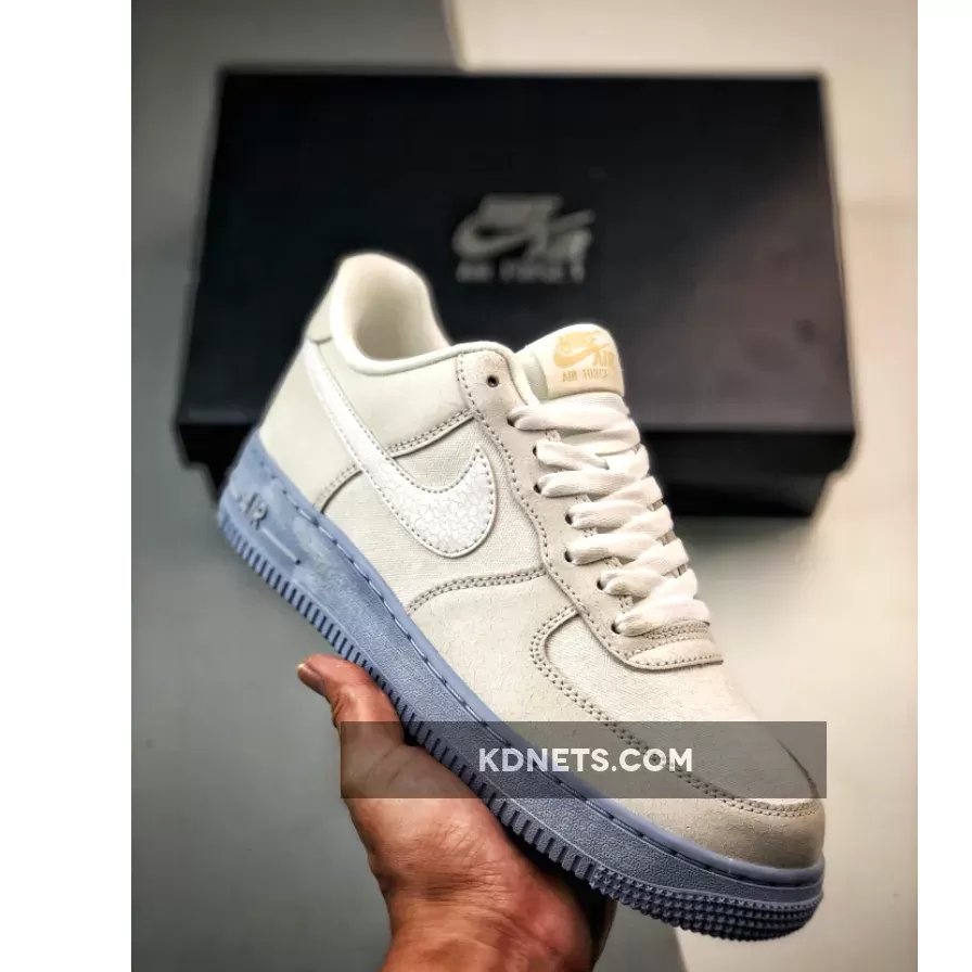 Air Force 1 Low EMB "Salt Flats" White/Blue Whisper/Grey