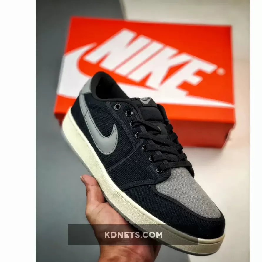 Air Jordan 1 KO Low Black/Sail/Medium Grey