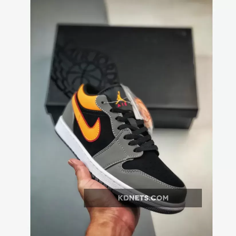 Air Jordan 1 Low Black Grey Orange