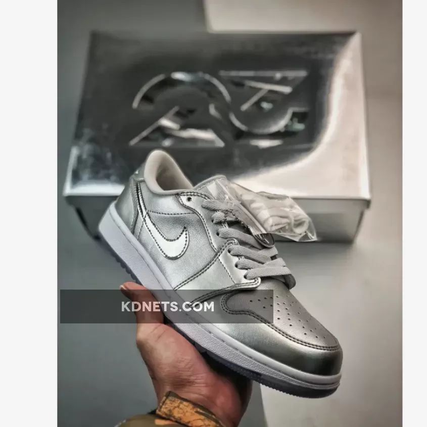Air Jordan 1 Low Golf "Gift Giving" Metallic Silver