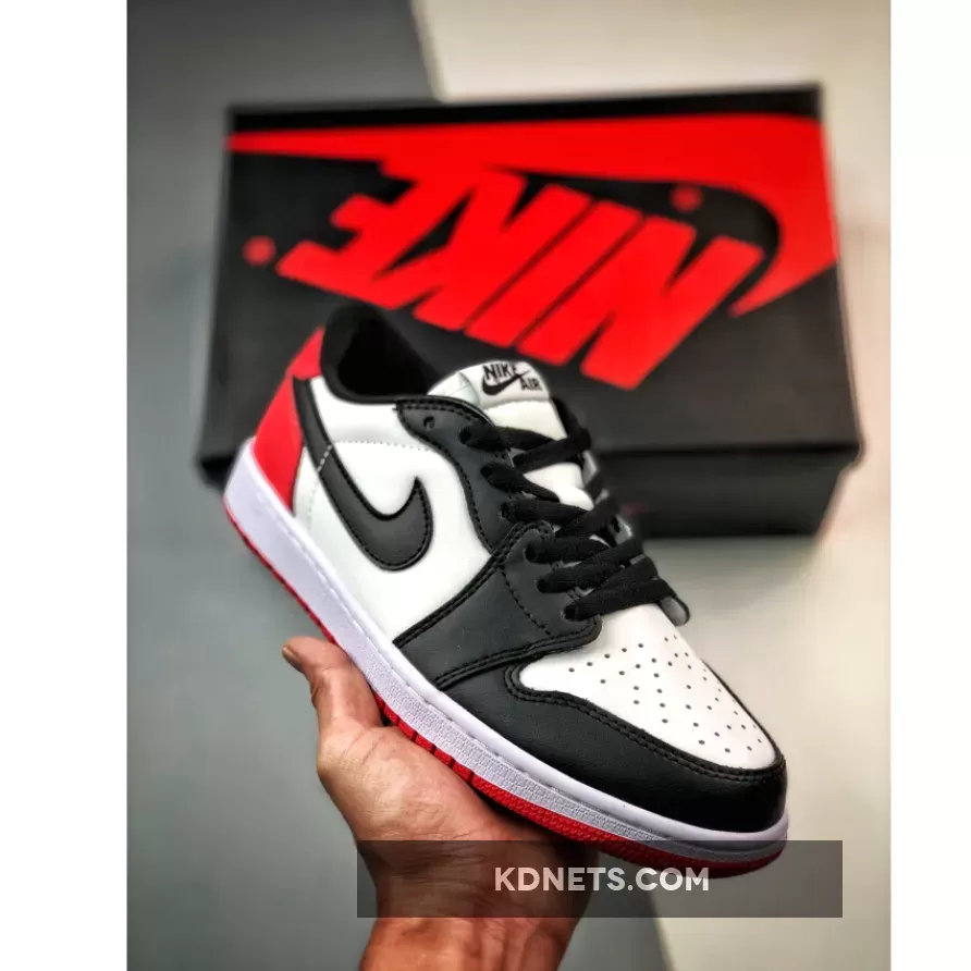 Air Jordan 1 Low OG "Black Toe" White/Black-Varsity Red