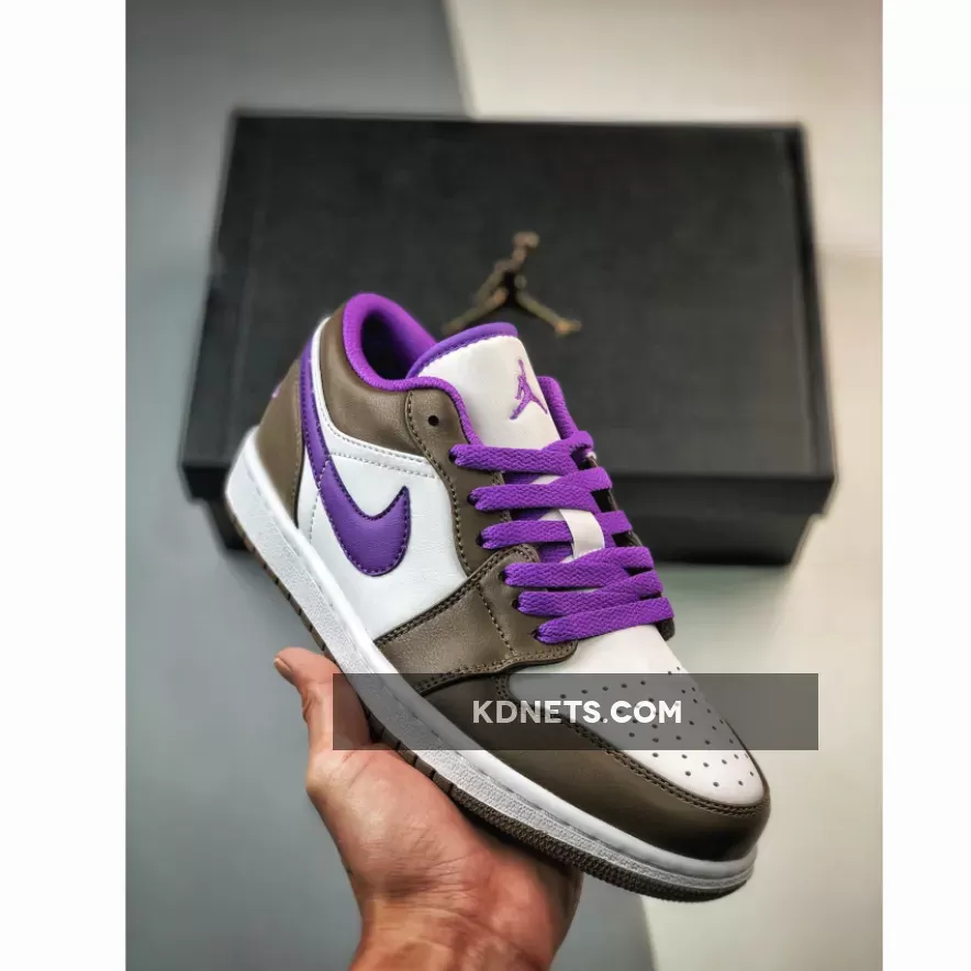 Air Jordan 1 Low Palomino/White/Wild Berry