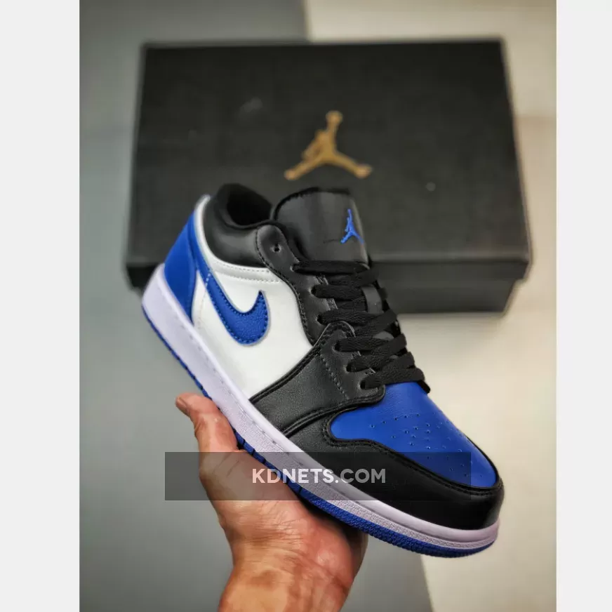 Air Jordan 1 Low "Royal Toe" White/Royal Blue-Black