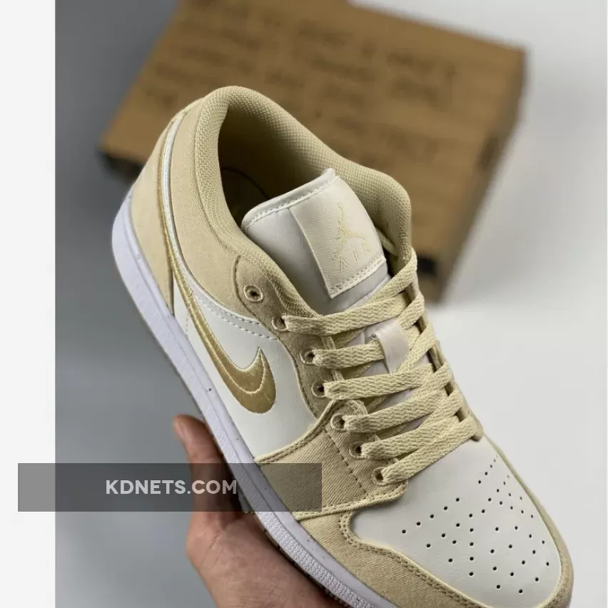 Air Jordan 1 Low SE Canvas White/Tan