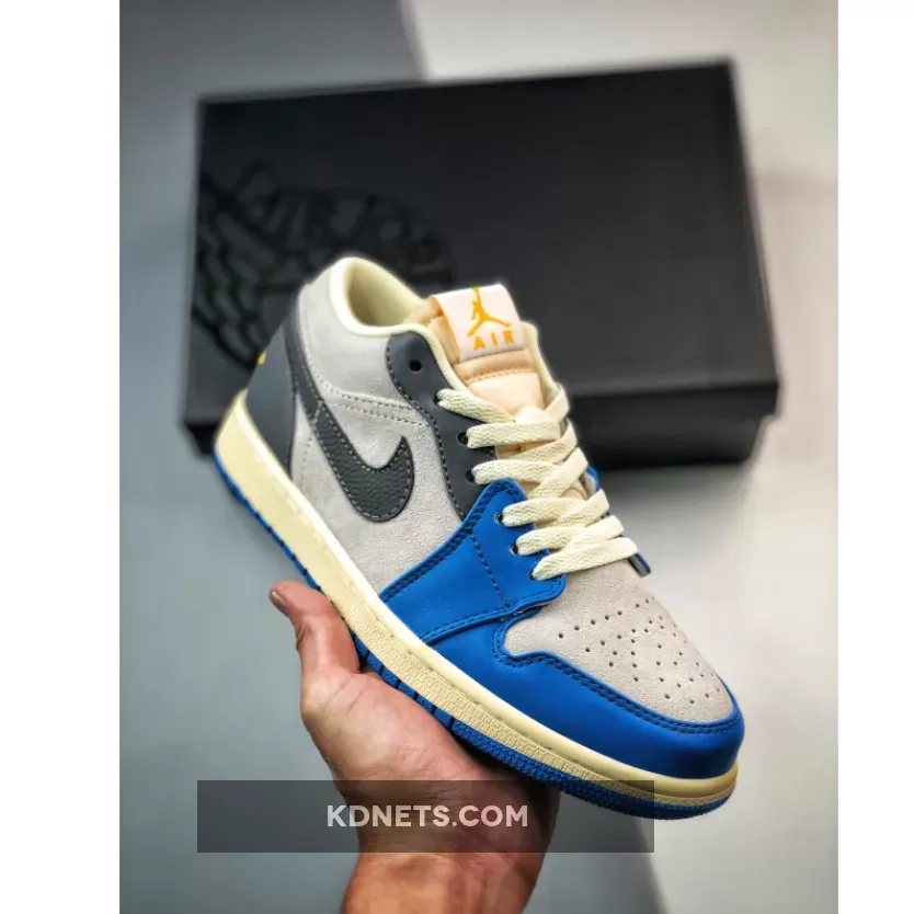 Air Jordan 1 Low SE "Tokyo Vintage" Dutch Blue/Grey-Sail