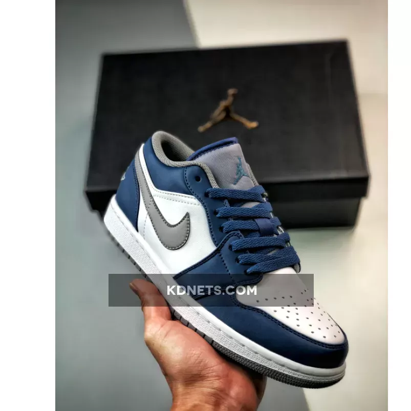 Air Jordan 1 Low True Blue/White/Cement Grey