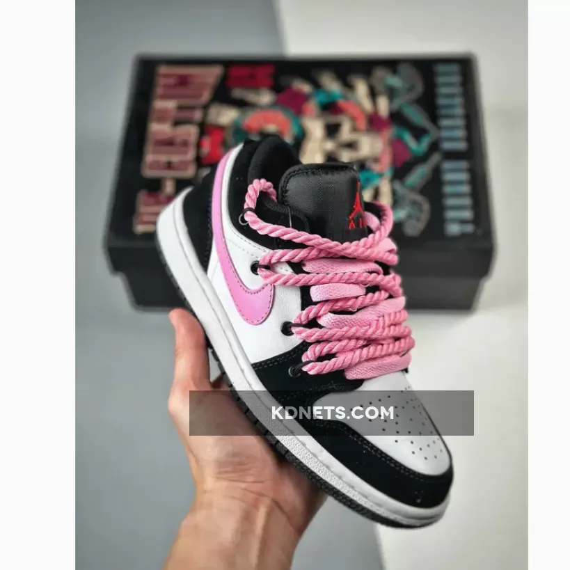 Air Jordan 1 Low White Black Pink