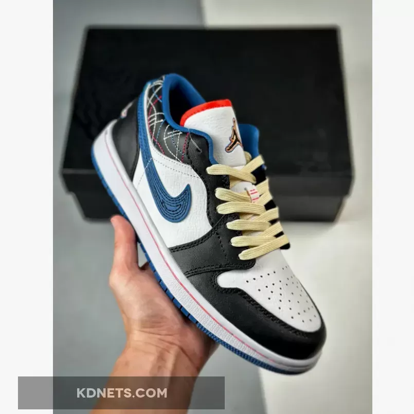 Air Jordan 1 Low ‘White Industrial Blue Siren Red’