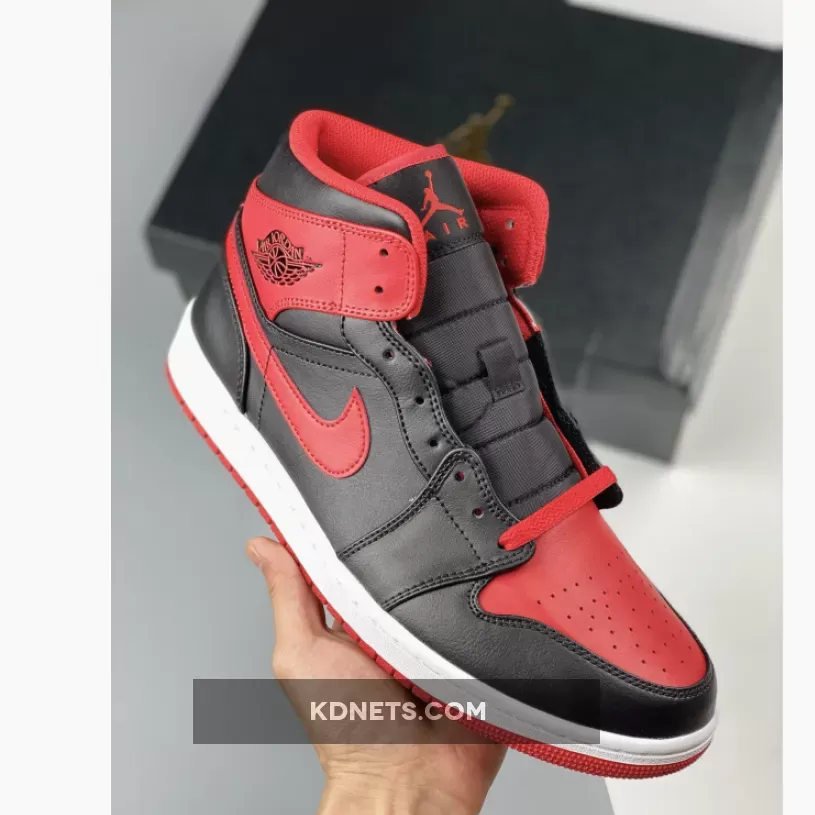 Air Jordan 1 Mid ‘Alternate Bred’ Black/White/Fire Red