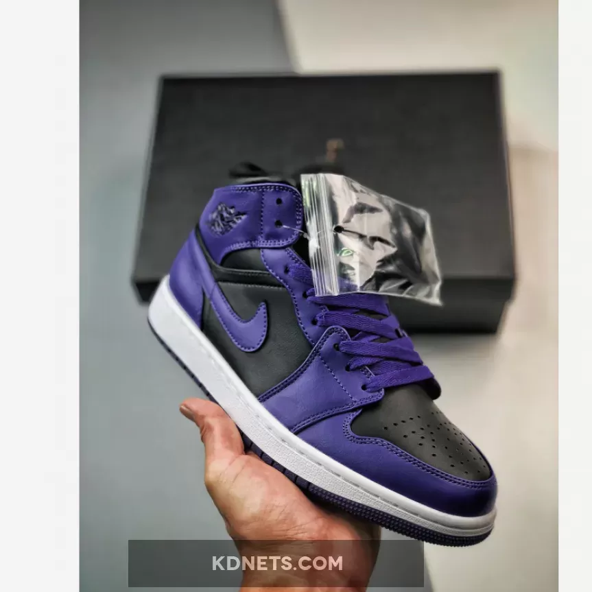 Air Jordan 1 Mid Black/Purple