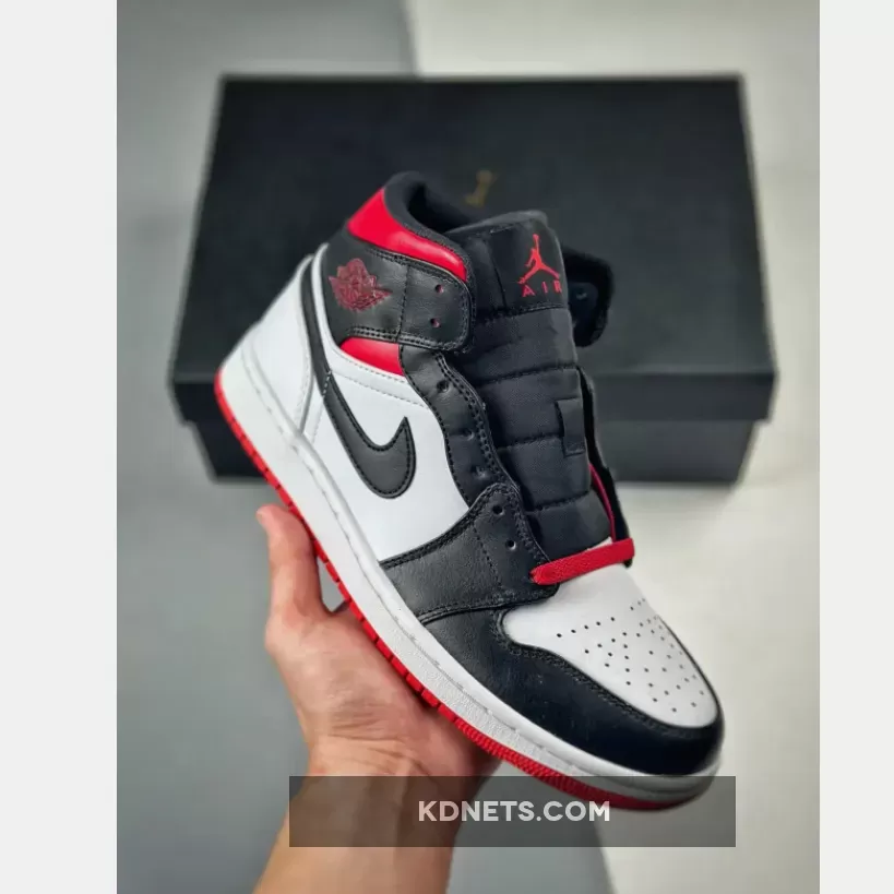 Air Jordan 1 Mid Gym Red Black Toe